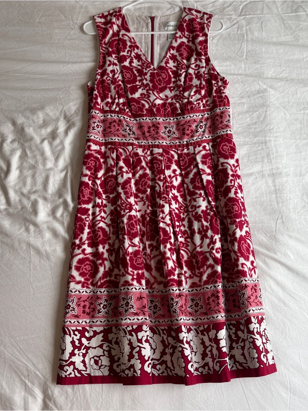 Floral Cotton Sleeveless A-Line Dress Size 14 Cottagecore Garden Grandmillennial